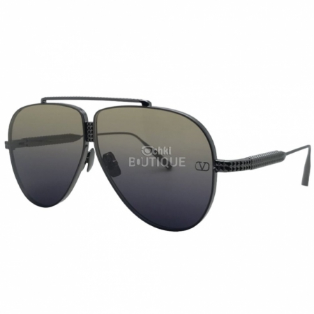 Очки Valentino XVI-Pilot Titanium Stud Frame VLS -100C-64 I GLD-GRY I CAT 3( size 64-5-145)