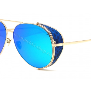 Очки Linda Farrow Luxe Gold Blue LFL 255 090 (size 63-14-135)